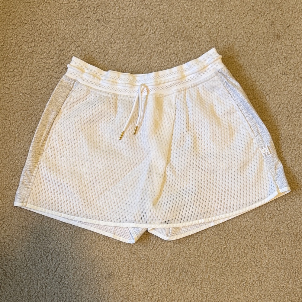 Nike Women's White Athletic Mesh Shorts